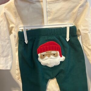 Carter's Cream and Green Baby Outfit